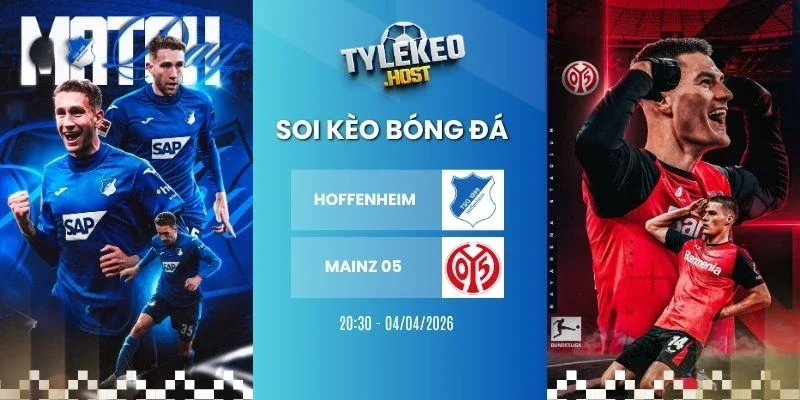 Tỷ lệ kèo nhà cái Hoffenheim vs Mainz - Bundesliga, 04/04/2026
