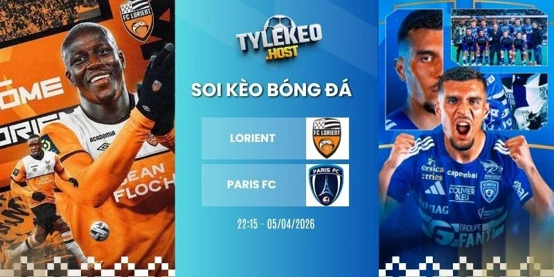 ty le keo Lorient vs Paris FC - Ligue 1, 05/04/2026